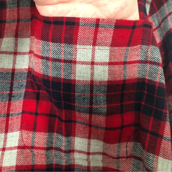 NWT Men’s red/blue plaid flannel - Picture 3 of 7
